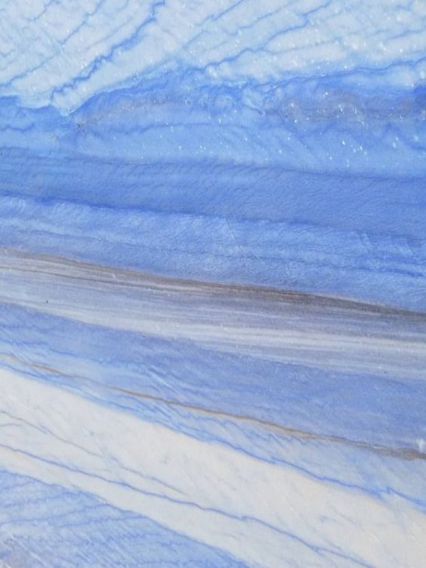 Incroyable dalle de quartzite bleu ciel pierre Azul Macaubas