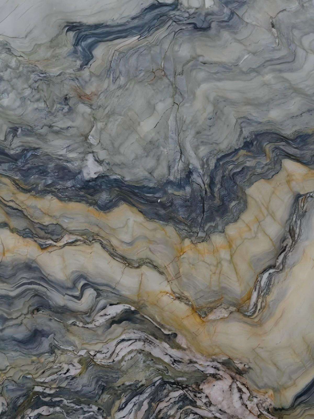 Dalle polonaise de quartzite de fusion bleue