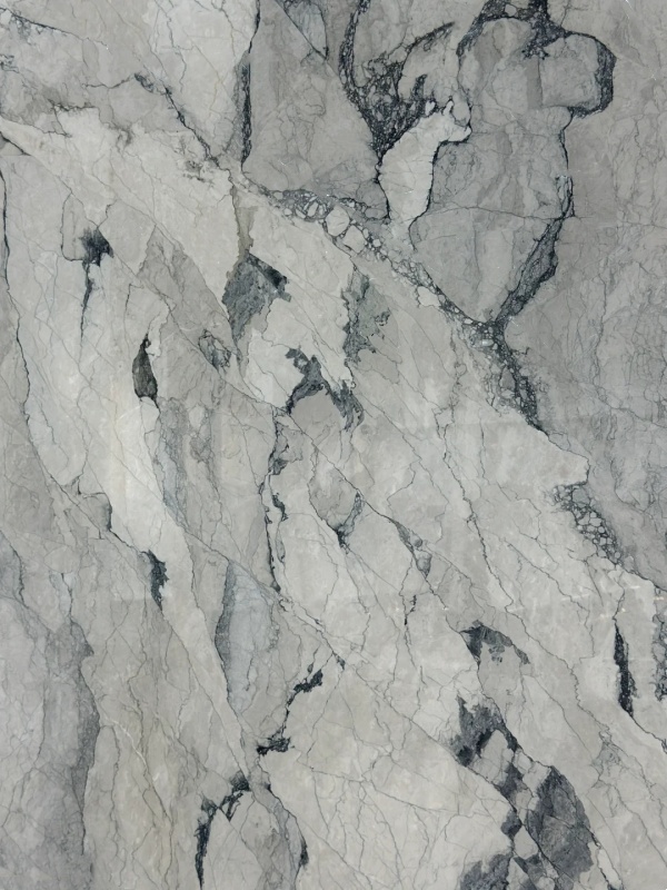 Camouflage White Marble Polish Slab